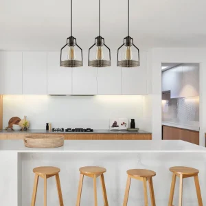 3 Way Ceiling Pendant Light Cage Rectangle Light Fitting ~ 3308