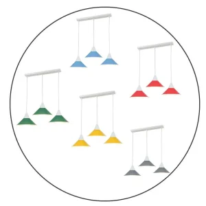 3 Head Modern Chandelier Various Colour Ceiling Pendant Shade~1686